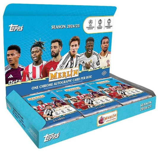 2024/25 Topps UEFA Club Competitions Merlin Chrome Soccer Hobby Box