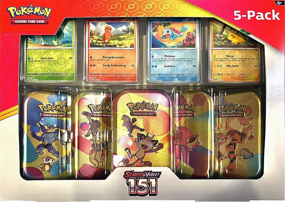 Pokemon Scarlet &amp; Violet: 151 - Costco Tin Display (Meowth)